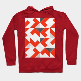 Marble Red Blocks Hoodie